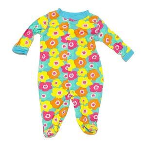 Emma & Jack Floral Print Cotton Footed PJ's